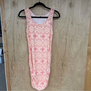 Victorias Secret mini Cover up tank dress beach swimsuit pool orange-pink Medium